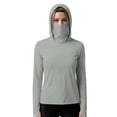 thumbnail image 4 of HBYJLZYG Women's Long Sleeve Hooded Top with Face Cover and Thumbholes, UPF 50+ Sun Protection Lightweight Outdoor Athletic Shirt for Running and Hiking, 4 of 6
