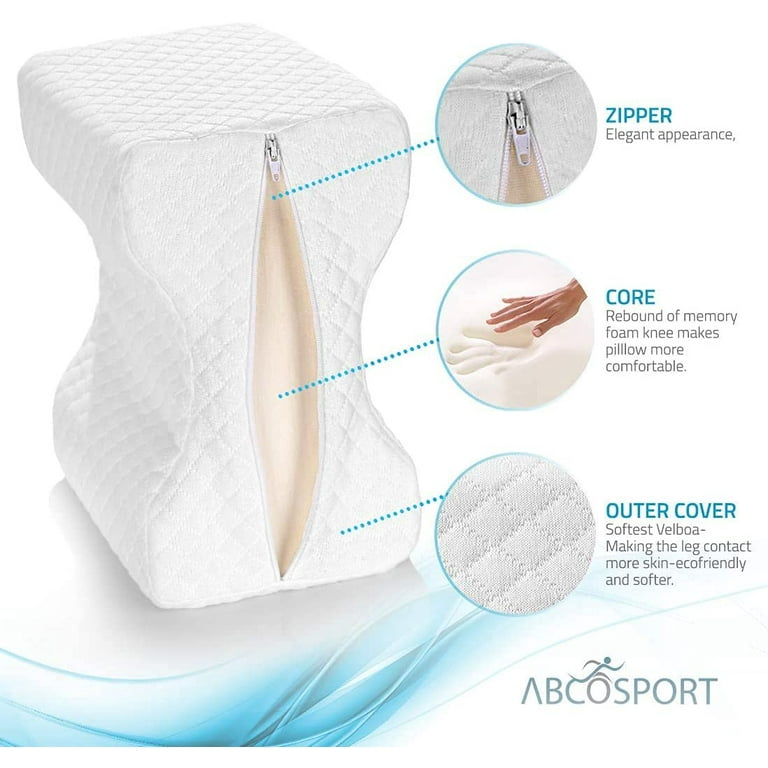 Abco Tech Memory Foam Knee Pillow Wedge for Sleeping | Ankle