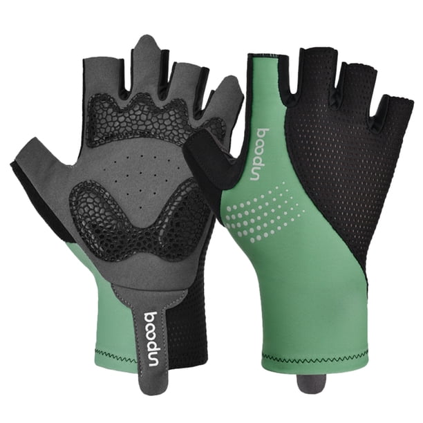 TFixol Guantes deportivos antideslizantes para ciclismo, guantes de medio dedo, acolchados con absorción de impactos