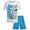 White/Blue Legend, variant on Boys Shorts Set Athletic Performance Short Sleeve T-Shirt & Gym Shorts 2 Piece
