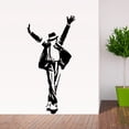 thumbnail image 1 of Adhesivos de pared con el rey del pop Michael Jackson, postura de baile, 36 x 69 cm, 1 of 3