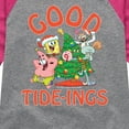 thumbnail image 3 of SpongeBob SquarePants - Good Tide - Toddler And Youth Girls Raglan Graphic T-Shirt, 3 of 6