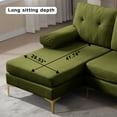 thumbnail image 6 of LiangFu L-Shaped 3-SeaterCouch ,SofaConvertible Sectional Sofa ,Modern Flannel Fabric , Suitable for Small Living Rooms, Green, 6 of 7
