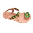 thumbnail image 2 of Summer Plus-size Ethnic Style Flower Clip-toe Beach Flat Sandals Summer Sandals for Women Green 41, 2 of 8