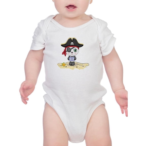 Sweet Pirate Panda W Eyepatch Bodysuit Infant -Image by Shutterstock, Newborn