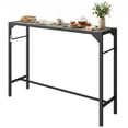 thumbnail image 1 of Outsunny 55" Outdoor Bar Table with Built-In Bottle Opener, Steel Frame, 1 of 10