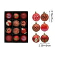 thumbnail image 3 of AuroraX Shatterproof Christmas Decoration Set Hanging Plastic Minimalist Red Ball Ornaments 12 Pcs Decorative 2.4" Pastel for Home,Christma Tree Decor, 3 of 8