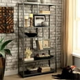 thumbnail image 4 of Furniture of America Zin Industrial Metal 6-Shelf Bookcase in Powder Coated Gray, 4 of 11