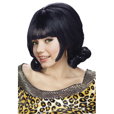 Black Flip Adult Halloween Wig