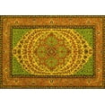 thumbnail image 1 of Ahgly Company Machine Washable Indoor Rectangle Persian Yellow Traditional Area Rugs, 5' x 7', 1 of 4