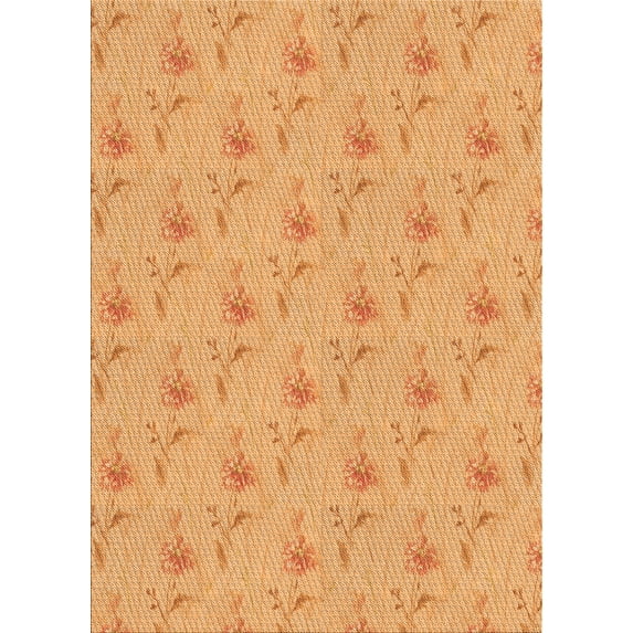 Ahgly Company Machine Washable Indoor Rectangle Transitional Neon Orange Area Rugs, 2' x 3'