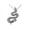 Clear, variant on Women's Shiny Clear Rhinestone Reptile Slithering Snake Pendant Necklace ()