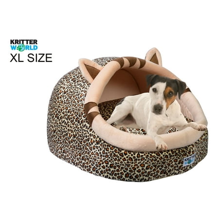 Kritterworld Cute Plush Pet Bed Cave Slipper Shape Kitten Play