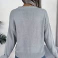 thumbnail image 5 of GBSYEWXS Sweaters For Women Grey Crew Neck Long Sleeve Heart Print Outdoor Pullover Sweater, 5 of 6