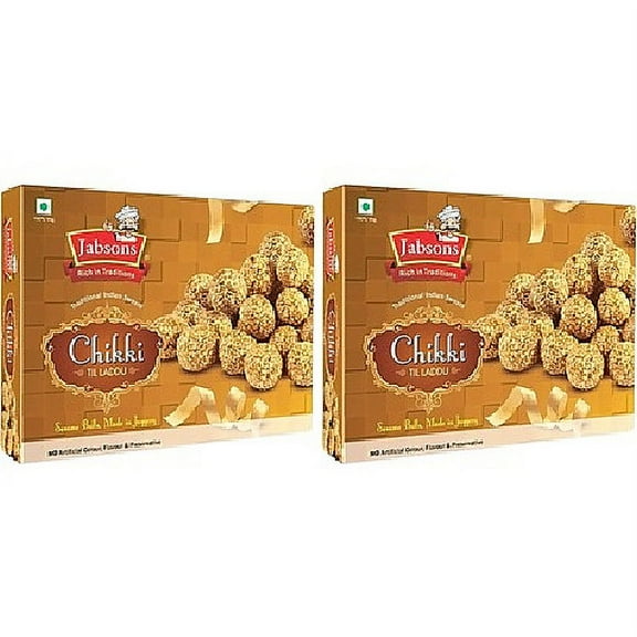 Pack Of 2 - Jabsons Chikki Til Laddu - 14.11 Oz (400 Gm)
