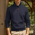 thumbnail image 6 of ZACPNCV Mens Quarter Zip Pullover Slim Fit Lightweight Knit Pullover Sweaters Casual Sweater, 6 of 7