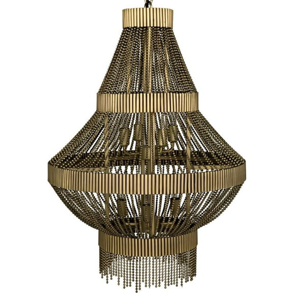 Domo Antique Brass Chandelier-Classic Lighting Elegance