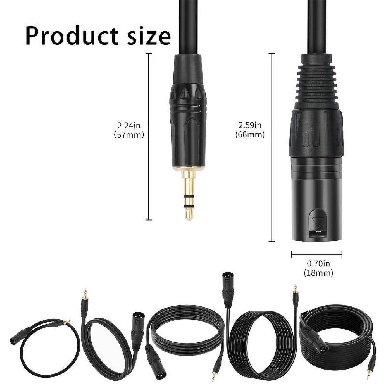 3.5mm TRS to 3Pin Male Cable Double Shielding for Microphones and Auditory Devices
