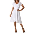 thumbnail image 2 of INSPIRE CHIC Maxi Dresses for Women's Sleeveless Fit and Flare Long Dresses White M, 2 of 5