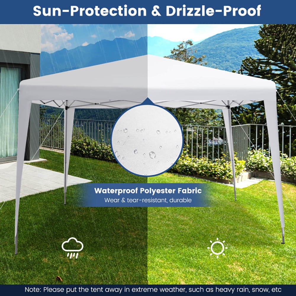 Aimee Lii 10 x 10 Feet Outdoor Pop-up Patio Canopy for Beach and Camp, Outdoor Patio Awnings for Party BBQ Events, White