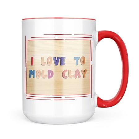 

Neonblond I Love To Mold Clay Colorful Kids Clay Mug gift for Coffee Tea lovers