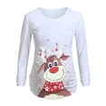 thumbnail image 2 of LilyLLL Womens Christmas Funny Print Long Sleeve Maternity Bump Top T-shirt, 2 of 3