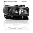 thumbnail image 6 of Spec-D Tuning Black Headlights Signal Bumper Lamps Compatible with GMC Sierra 1999-2006, 2000-2006 Yukon XL, L+R Pair Assembly, 6 of 7