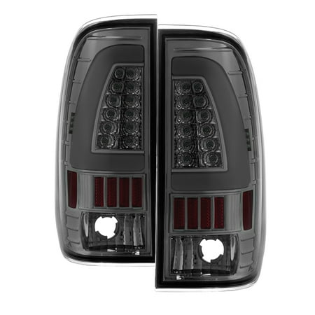 1997 1998 1999 2000 2001 2002 2003 Ford F150 LED Fiber Optic LED Bar Chrome Smoked Tail Lights