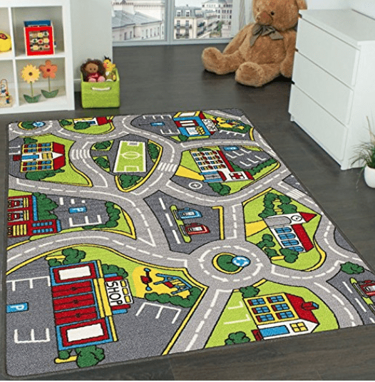 The Rug House Childrens Play Bright Colourful City Roads Fun Mat 3 