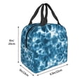 thumbnail image 3 of Easygdp Blue Tie Dye Bolsa Térmica Premium - Tela Oxford Impermeable, Gran Capacidad, Bolsillo Frontal, Unisex para Trabajo, Escuela, Actividades al Aire Libre y Picnics, 3 of 8