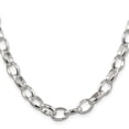thumbnail image 2 of 925 Sterling Silver Rolo Chain Styles Necklace 8 mm Fancy 20 inch, 2 of 4