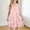 Pink, variant on SGFCWSX Girls Casual Dress Short Sleeve Satin Bow Ruffle Hem Loose Fit Summer Dress Green Size 4-5 Years
