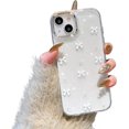 thumbnail image 1 of Skal för iPhone 14 Plus, Bling Glitter 3D Rosett Mobilskal Sött Glittrigt Kristallklart Rosett Slim Mjukt Tåligt Skyddande Skal Vit Whit, 1 of 5