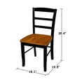 thumbnail image 3 of International Concepts C57-2P Dining Essentials Solid Wood Dining Chair - Black - Cherry, 3 of 11