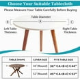 thumbnail image 2 of Round Fitted Tablecloth with Elastic Edge Indoor Outdoor Washable Reusable Table Cover for Kitchen Picnic Party Fits 45-52" Diameter Round Tables, 2 of 6