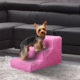 thumbnail image 2 of Best Pet 3 Steps High Density  Dog Stairs Ramps,Non-Slip Pet Steps for Older Dogs,Pet with Joint Pain, Sofa Bed Ladder for Cats Pink, 2 of 8