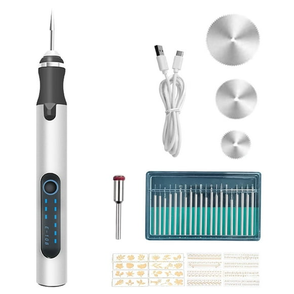 Cordless Rotary Tool Rechargeable Engraving Pen with 300mAh Battery Adjustable Speed Carving Pen for Sanding Polishing Drilling Etching
