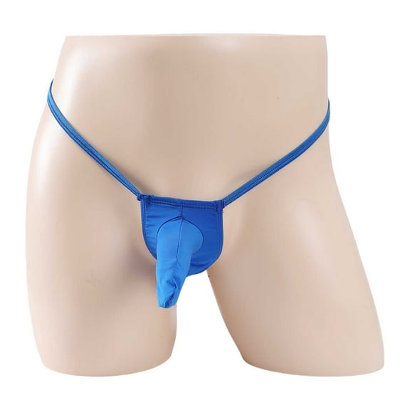 Men's Underwear Men's Thin Transparent Pure Color Ice Silk Men's Thong Without Sexy Set Of Underwear