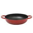 thumbnail image 2 of Crock Pot Artisan 5 Quart Cast Iron Braiser Everyday Pan With Borasilicate Lid - Red, 2 of 9
