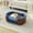 Dark Blue + Walnut, variant on Noble House Scandinavian Elevated Small Dog Bed, Pet Sofa with Solid Wood Frame, Dark Blue and Walnut