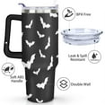 thumbnail image 3 of Halloween Coffee Tumble Happy Halloween Pumpkin Insulated Coffee Mug with Straw,Thermal with Lids for Hot and Cold Drinks for Daughter Son 40 oz Boo Cup, 3 of 7