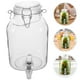 thumbnail image 5 of Frasco de vidrio grande con tapa hermética para preparar jugos, frasco de almacenamiento para agua, jugo y leche, recipiente de vidrio transparente para fiestas en el refrigerador, 3000 ml, 5 of 7
