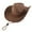B Brown with Fringe, variant on EINSKEY Straw Cowboy Hats for Men, Western Cowgirl Hat Women Wide Brim Fedora for Beach,Khaki