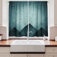 thumbnail image 2 of Ambesonne Abstract Kitchen Curtains, Grunge Modern Cold Palette, 55"x30", Petrol Blue and Dark Teal, 2 of 3