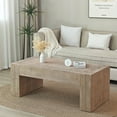 thumbnail image 2 of CoSoTower Rustic Wood Coffee Table, 49In Modern Farmhouse Rectangular Table for Living Room, 2 of 8