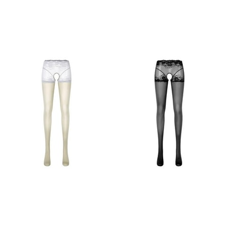 2-Pack Womens Oil Glossy Crotchless Pantyhose Stockings Stretchy Tights Sports Lingerie Vintage Silk Lingerie Womens Lingerie Lingerie And for Women Adult Lingerie Womens Cleavage Cover up No