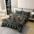 thumbnail image 2 of Erosebridal Housse de Couette en Coton 100 % Motif Ours de Jungle Format Simple, Ensembles de Literie Faune Forestière Format Simple, Déco Rustique Animaux, Réversible 2 Pcs (Sans Couette), 2 of 8