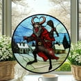 thumbnail image 2 of Stained Glass Window Hanging Krampus - Stained Glass Window Hanging Krampus, Festival Gift Ornament, Home Wall & Window Art, Brightens Any Space with Light, 2 of 6