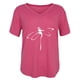 thumbnail image 4 of ICHUANYI Clearance Women's printed short sleeve T-shirt tops(Hot Pink, XL) ICHUANYI WER2023081010054, 4 of 4