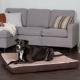 thumbnail image 4 of FurHaven Pet Products Two-Tone Faux Fur & Suede Deluxe Memory Foam Pet Bed for Dogs & Cats - Espresso, Jumbo, 4 of 13